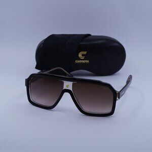 CARRERA 1053/S 00WM A8 Aviator Sunglasses - Black Beige/Brown
